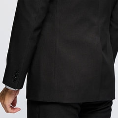 リサイクル素材使用 洗えるスーツ黒ストライプ JOURNAL WORKS ベーシック