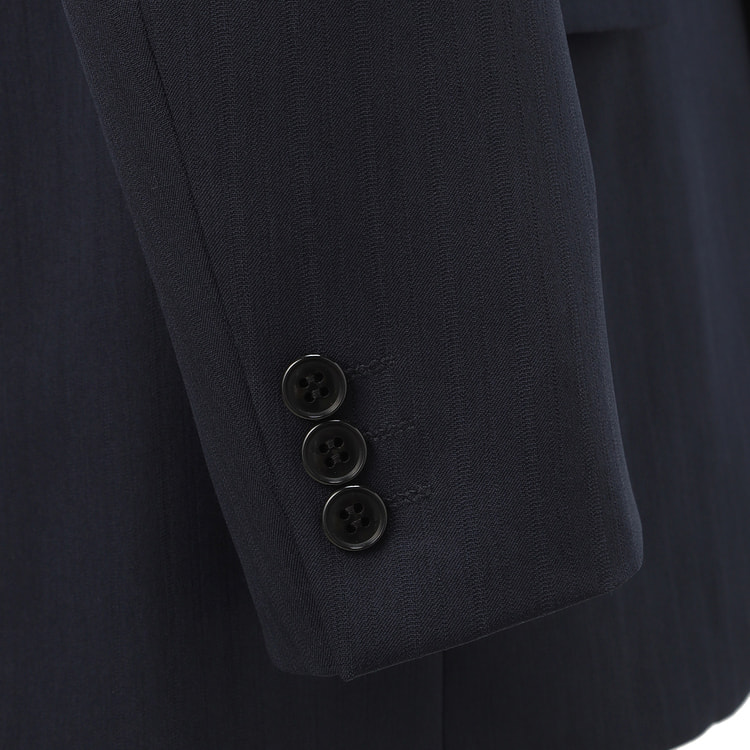 洗える ストレッチ サステナブルスーツ 紺 シャドー JOURNAL WORKS