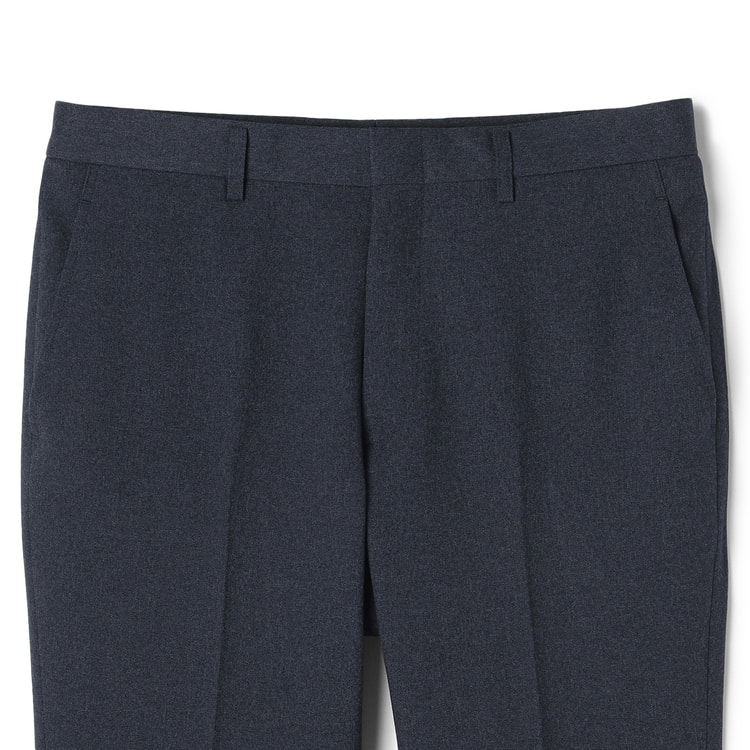 リサイクル素材使用 洗える 2パンツスーツ 紺無地調 JOURNAL WORKS