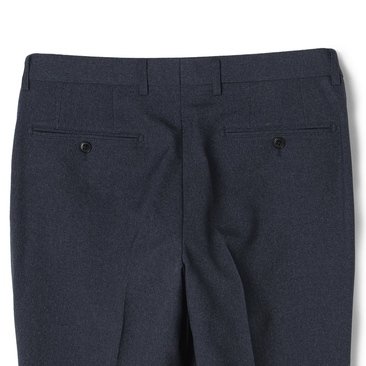 リサイクル素材使用 洗える 2パンツスーツ 紺無地調 JOURNAL WORKS