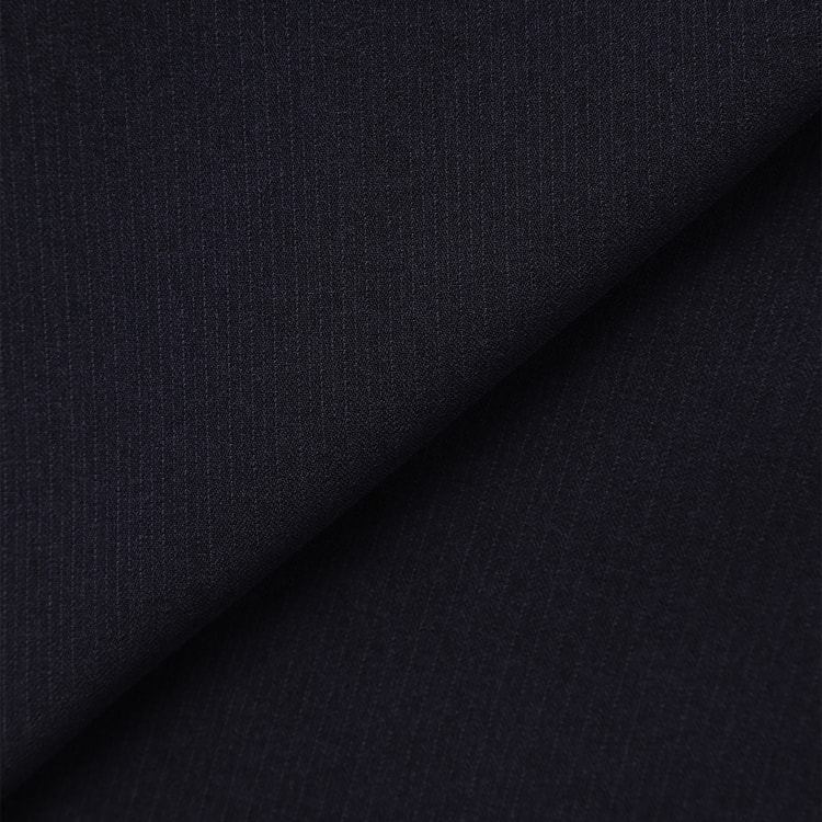 リサイクル素材使用 洗える 2パンツスーツ 紺ストライプ JOURNAL WOR