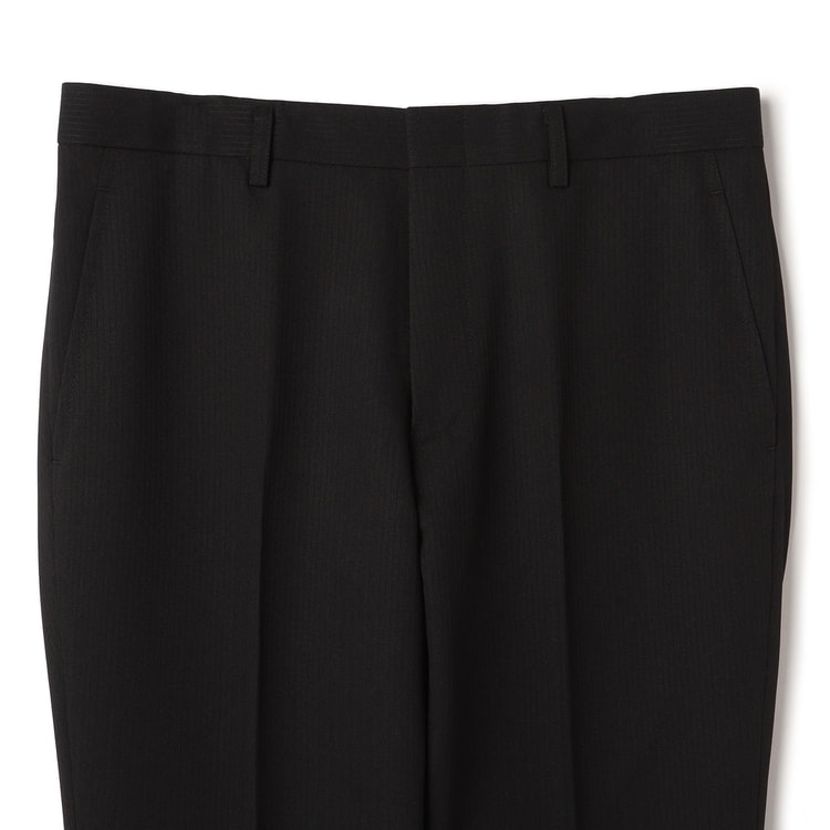 リサイクル素材使用 洗える 2パンツスーツ 黒シャドー JOURNAL WORK