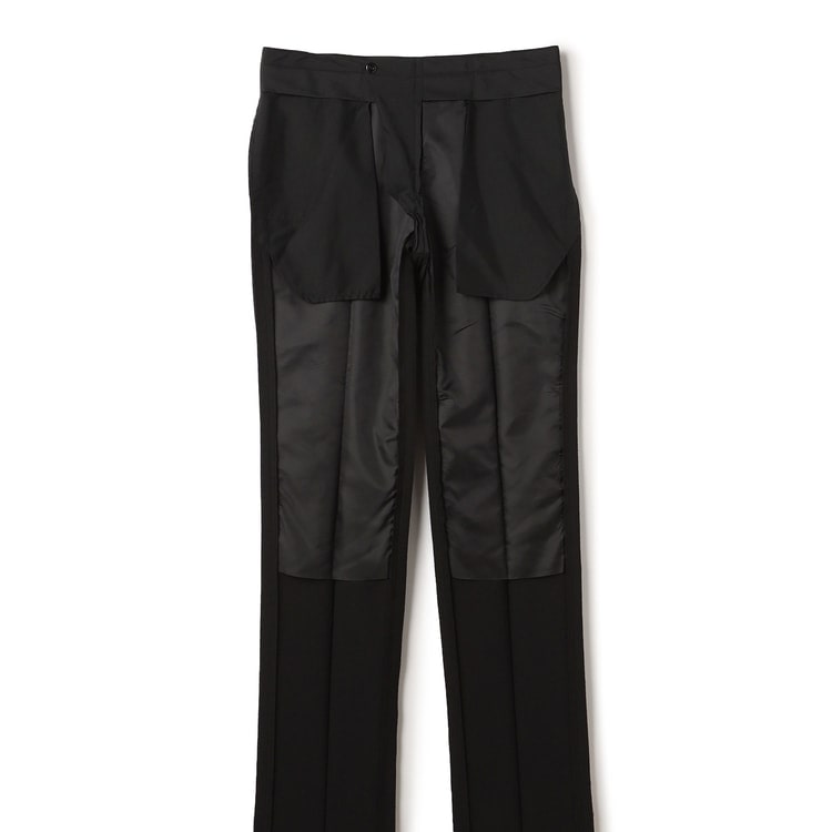 リサイクル素材使用 洗える 2パンツスーツ 黒シャドー JOURNAL WORK