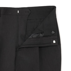 リサイクル素材使用 洗える 2パンツスーツ チャコールグレー無地調 JOURNAL WORKS ベーシック