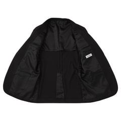 【ビジネスから就活まで】リサイクル素材使用 黒無地スーツ JOURNAL WORKS スリム 別売ベストあり