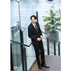 洗えるコンフォートスーツ 2パンツ 黒無地調 JOURNAL WORKS スリム