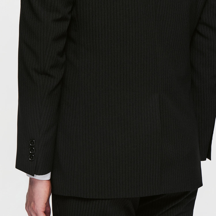 洗えるスーツ 黒ストライプ JOURNAL WORKS スリム【AOKI公式通販】