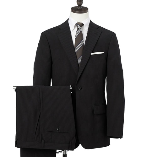 【新品】AOKI 洗えるスーツ3点セット7号 洗えるキレイスーツ 360°キレイ クロップドパンツ 紺ピン