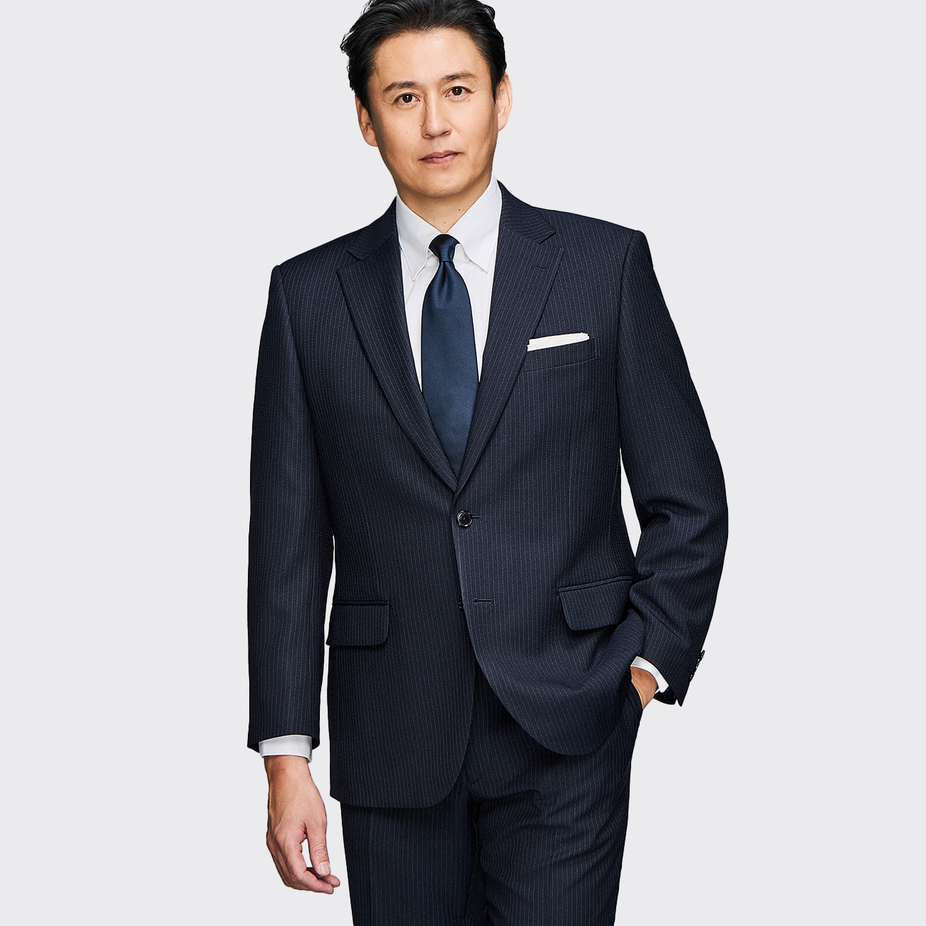 紺ストライプスーツ JOURNAL WORKS ベーシック【AOKI公式通販】