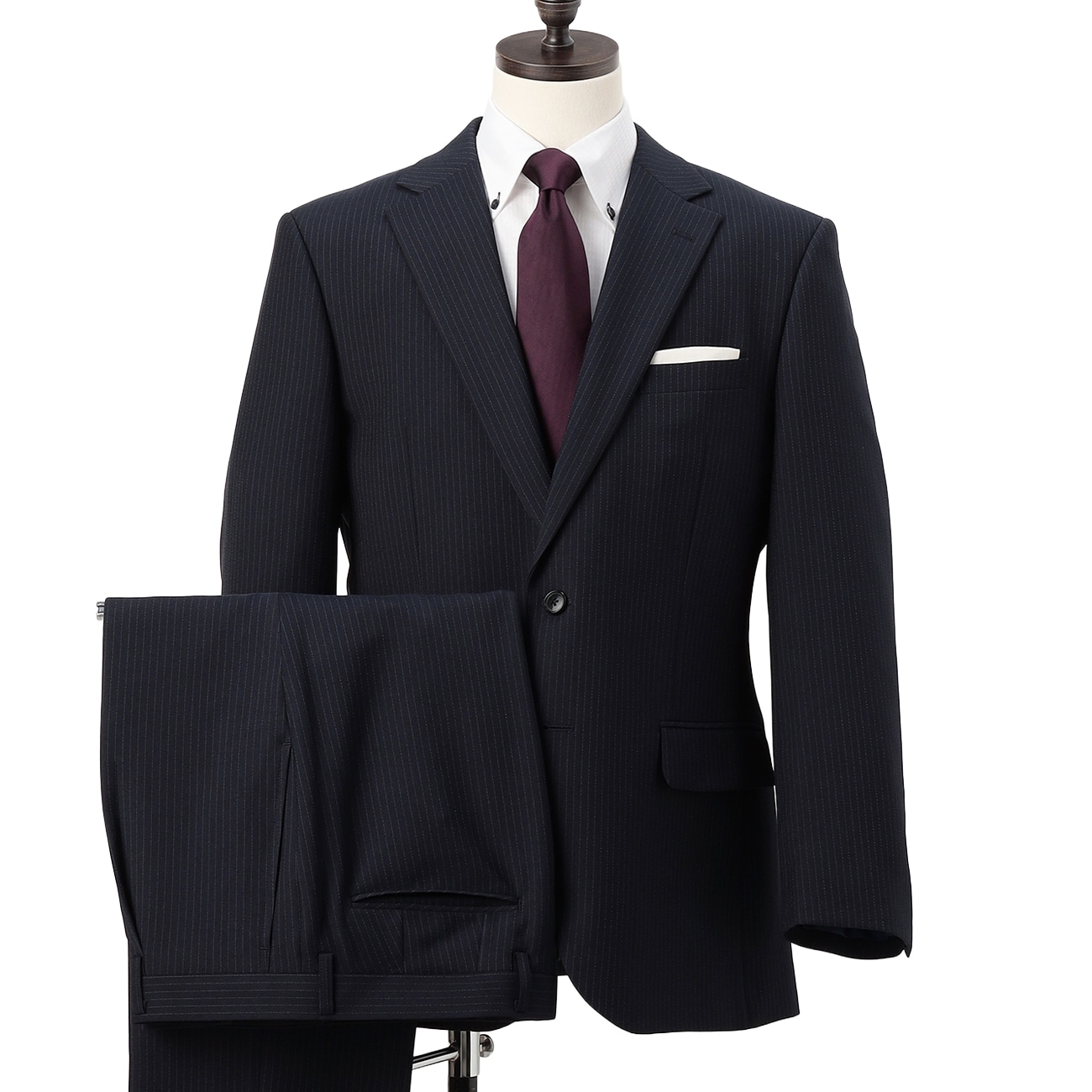 紺ストライプスーツ JOURNAL WORKS ベーシック 紺ストライプスーツ JOURNAL WORKS ベーシック