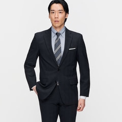 洗えるスーツ 紺シャドー格子柄 JOURNAL WORKS スリム【AOKI公式通販】