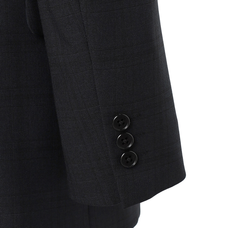 洗えるスーツ 紺シャドー格子柄 JOURNAL WORKS スリム【AOKI公式通販】