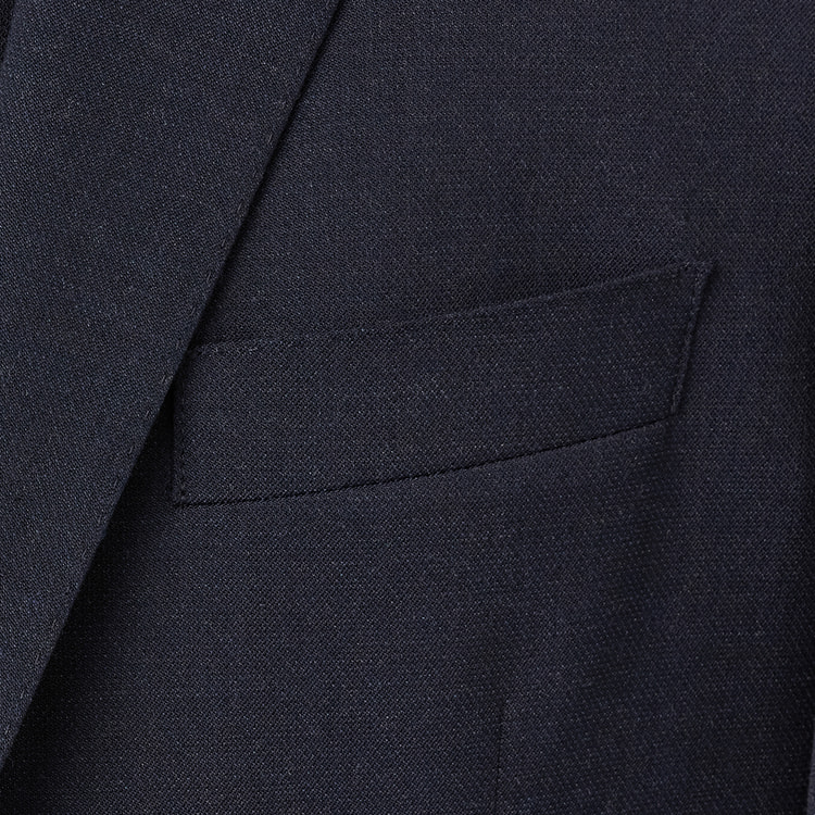 洗える リバーシブルベスト スリーピーススーツ 紺ピンヘッド LES MUES