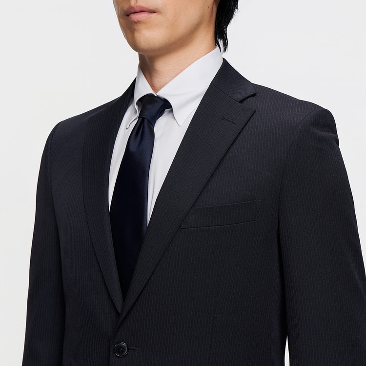 洗える 2パンツスーツ 紺ストライプ JOURNAL WORKS スリム【AOKI公式通販】