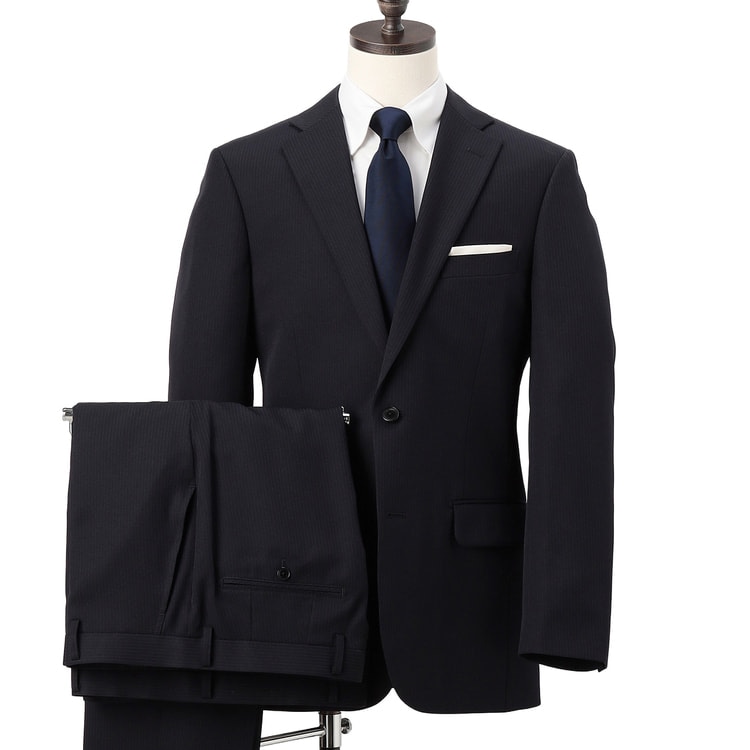 洗える 2パンツスーツ 紺ストライプ JOURNAL WORKS スリム【AOKI公式通販】