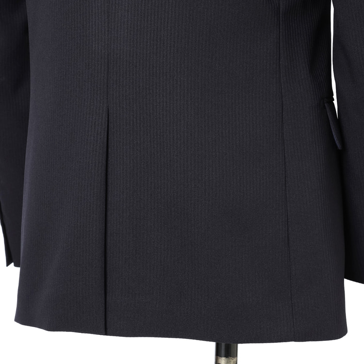 スーツ｜ストレッチ｜紺・シャドーストライプ｜ツーピース｜別売ベスト