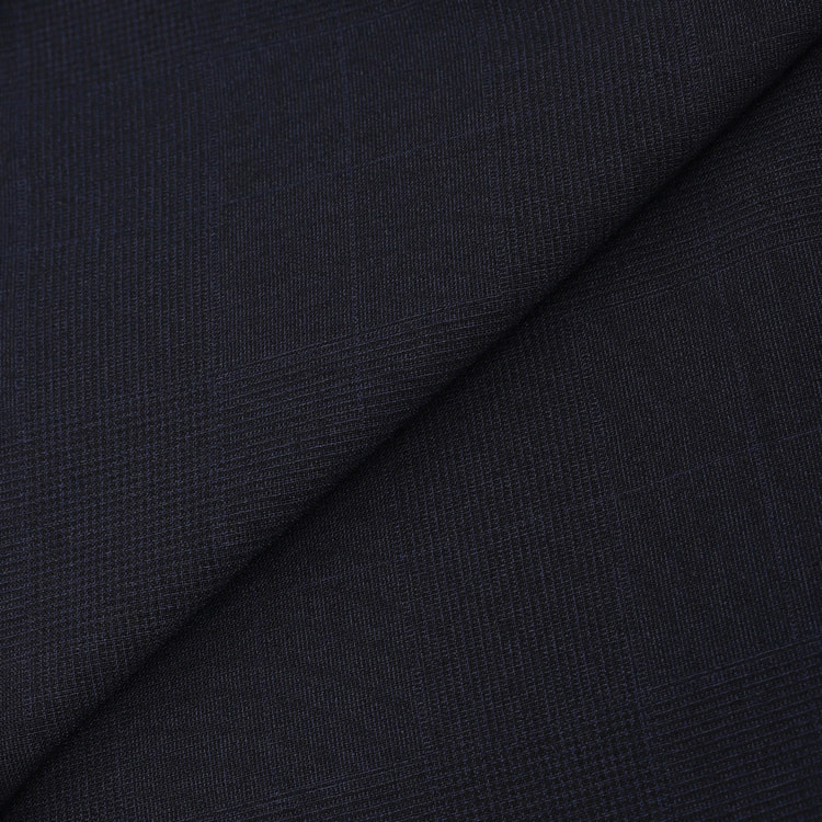 リサイクル素材使用 紺グレンチェックスーツ JOURNAL WORKS