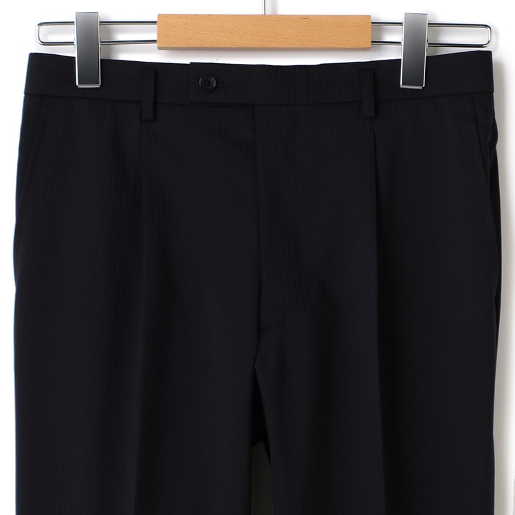 洗える スーパーストレッチ 2パンツスーツ 紺 シャドー