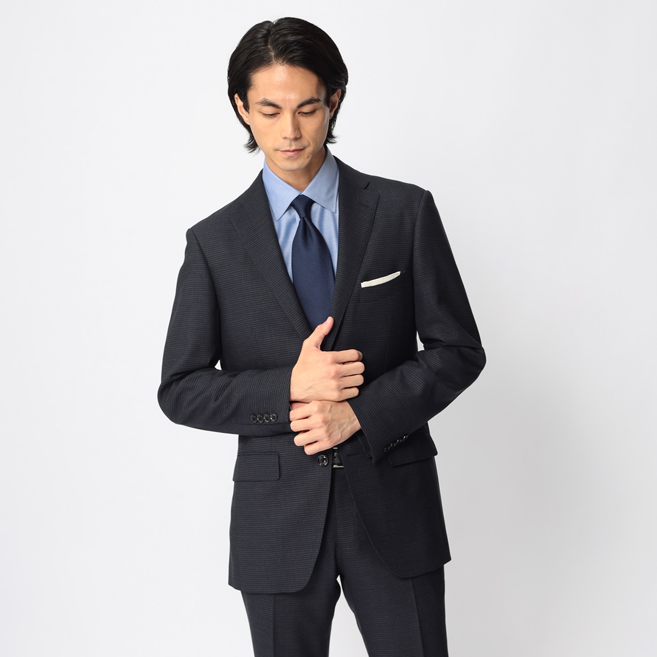 �A�X���`�b�N�E�[�� 3�{�^���X�[�c ���D�����n �X���� JUNKO SHIMADA JS homme �u���[���[�x��