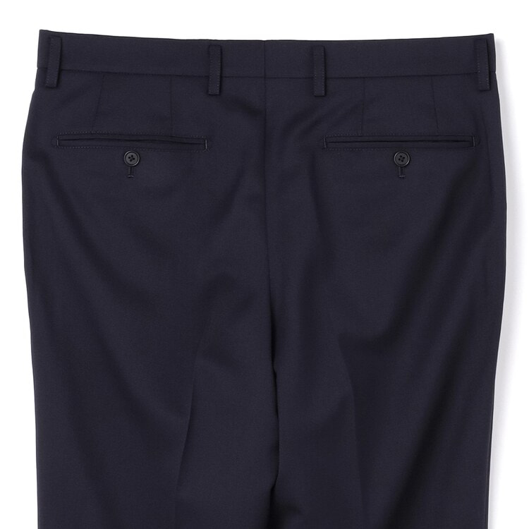 ビジネスから就活まで】紺無地 洗える ストレッチ 2パンツスーツ LES