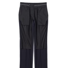 ビジネスから就活まで】紺無地 洗える ストレッチ 2パンツスーツ LES