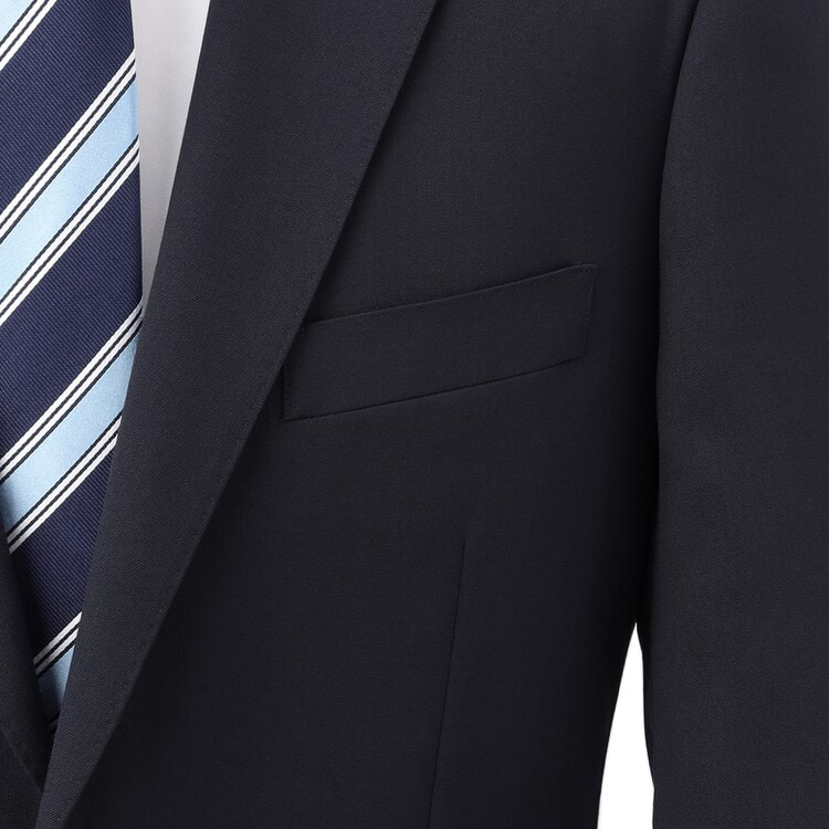 ビジネスから就活まで】紺無地 洗える ストレッチ 2パンツスーツ LES