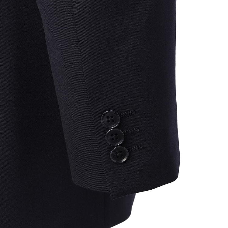 ビジネスから就活まで】紺無地 洗える ストレッチ 2パンツスーツ LES