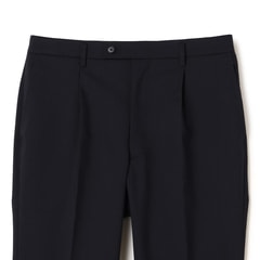 AOKI LES MUES パンツスーツ ブラックストライプ 3L 2L リサイクル素材使用 洗えるストレッチ 2パンツスーツ 紺シャドー