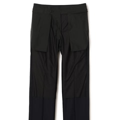 洗える ストレッチ 2パンツスーツ 紺シャドーストライプ LES