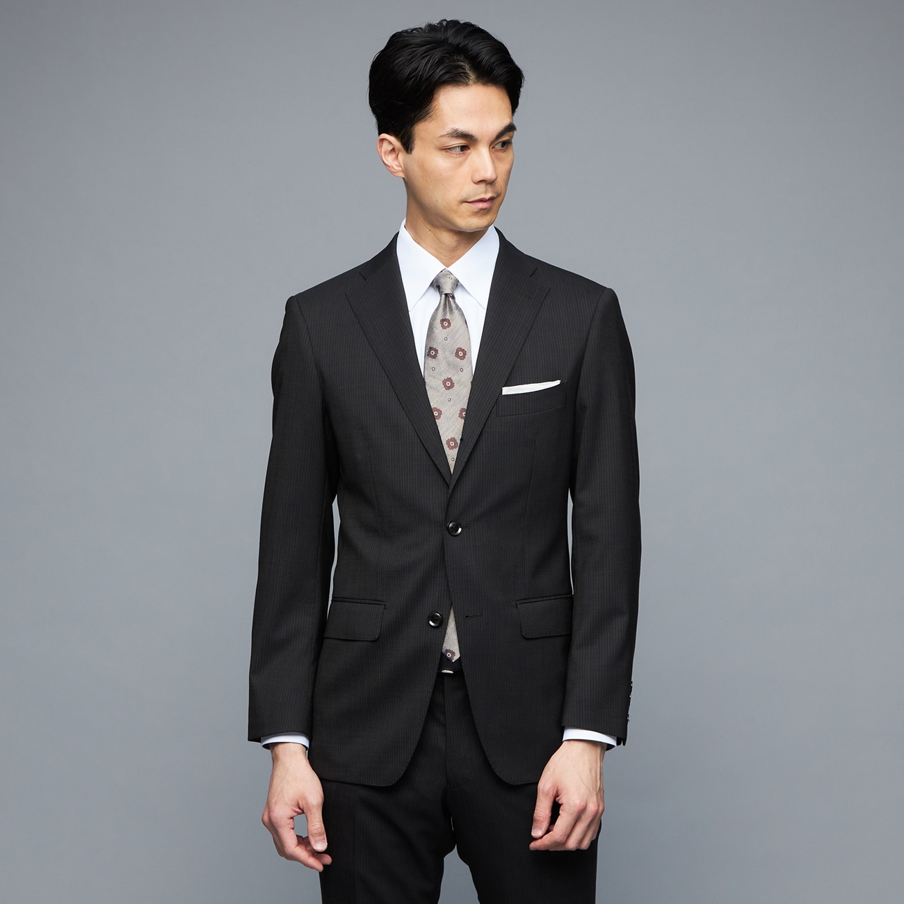 �A�X���`�b�N�E�[�� 3�{�^���X�[�c ���D���X�g���C�v �X���� JUNKO SHIMADA JS homme �u���[���[�x��