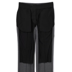 洗える ストレッチ 2パンツスーツ ライトグレー LES MUES