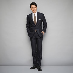 金のスーツ 3つボタン 紺無地 スリム JUNKO SHIMADA JS hom...【AOKI 