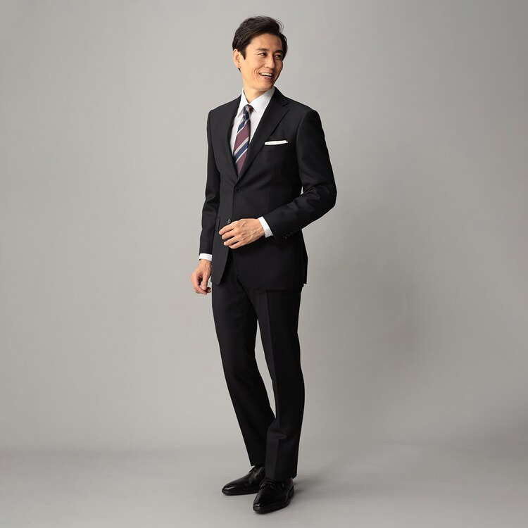 男の子 JUNKO SHIMADA スーツ 165cm W84cm 卒業式AB4 金のスーツ 紺シャドー スリム JUNKO SHIMADA JS homme ブ