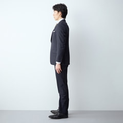 金のスーツ 紺織柄ストライプ スリム JUNKO SHIMADA JS homm【AOKI