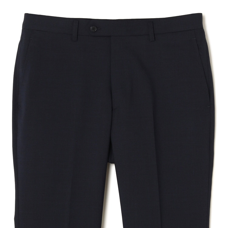 レミュー アオキ パンツ スーツ セットアップ チェック 洗える ストレッチ リサイクル素材使用 洗える ストレッチ 2パンツスーツ 紺