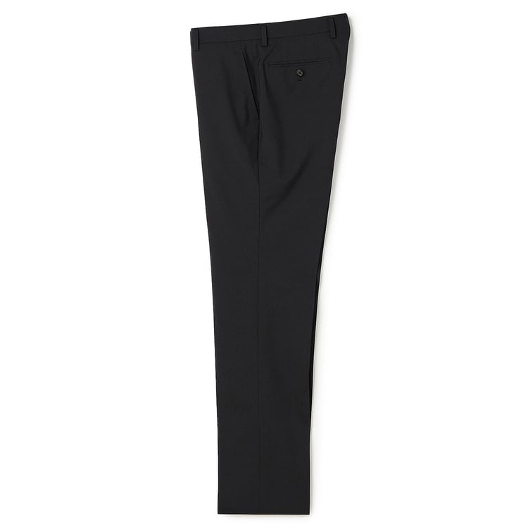 【美品】LESMUES ウォッシャブル　ストレッチ　パンツスーツ　シルク混　11 リサイクル素材使用 洗えるウールブレンド2パンツスーツ 黒