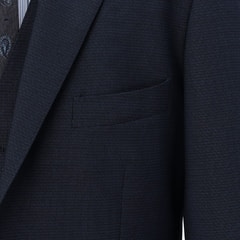 コンフォートスーツ 段返り3つボタン スリーピース 紺無地調 スリム JUNKO SHIMADA JS homme ブルーレーベル