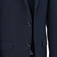 コンフォートスーツ 段返り3つボタン スリーピース 紺無地調 スリム JUNKO SHIMADA JS homme ブルーレーベル