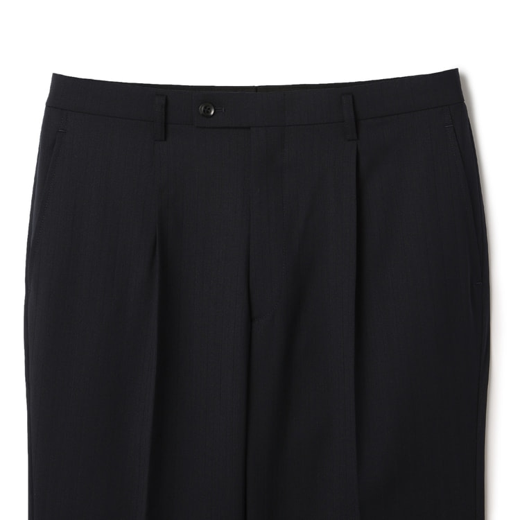 上質ストレッチ 2パンツスーツ 紺シャドー ベーシック JUNKO
