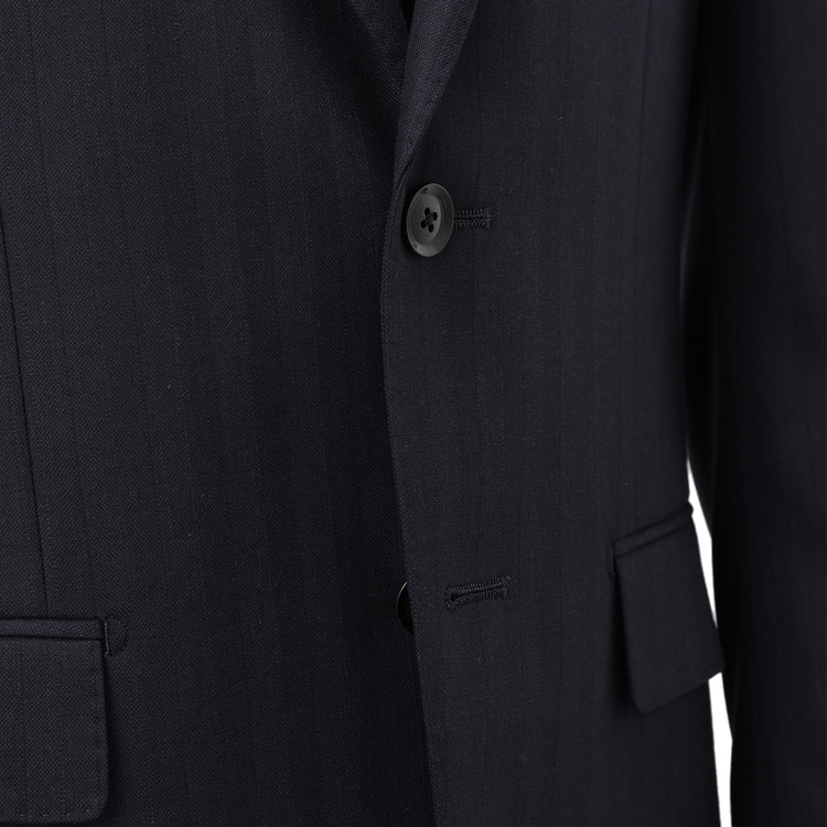 上質ウールスーツ 紺シャドー ベーシック JUNKO SHIMADA JS ho