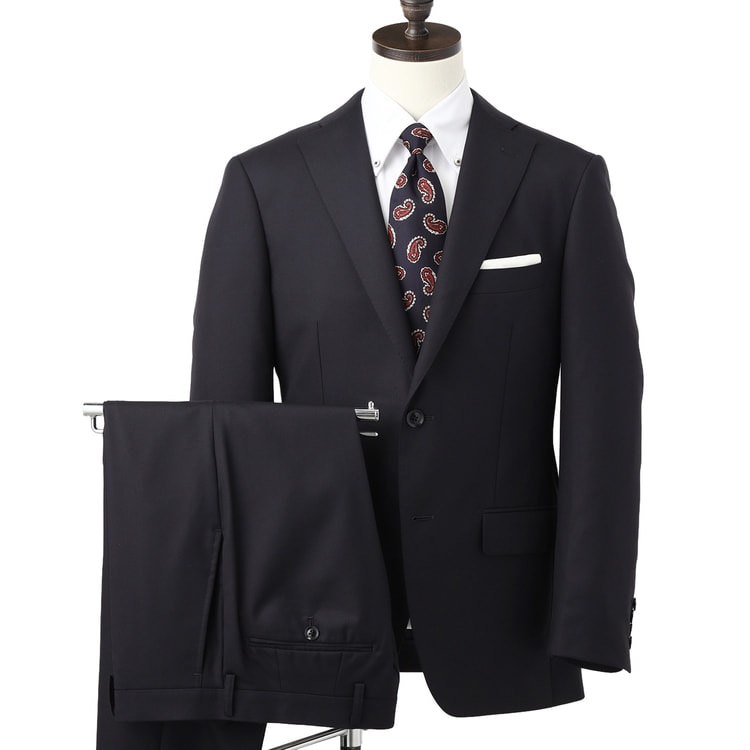 上質ウールスーツ 紺無地 スリム JUNKO SHIMADA JS homme 【AOKI