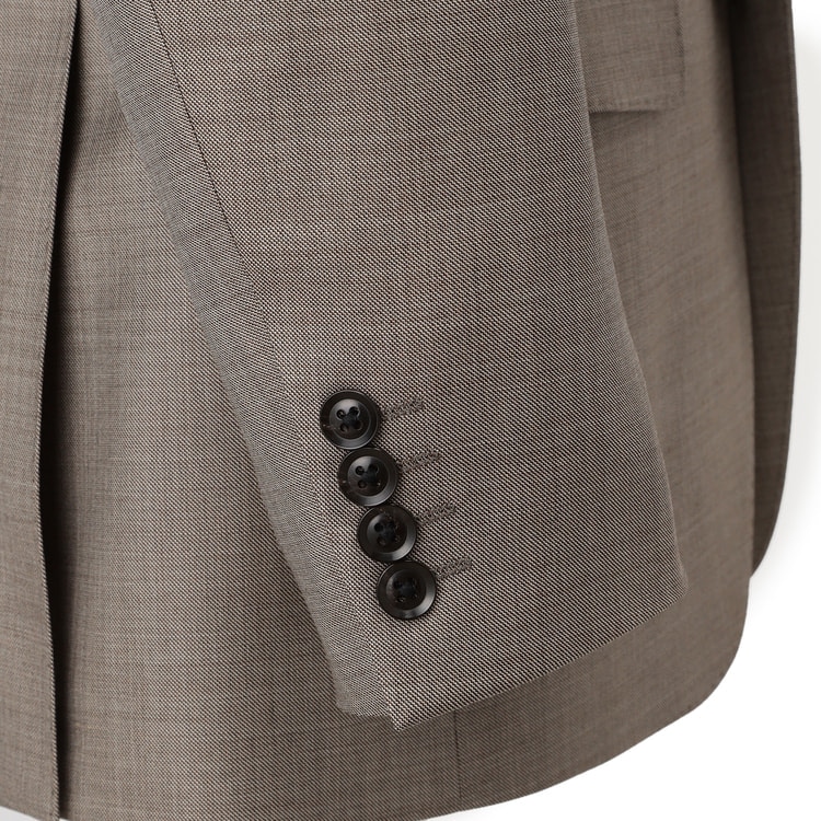 まるこ　REDA 3着 REDA インポート素材スーツ 段返り3つボタン ベージュ無地調 スリム