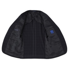 コンフォートスーツ 段返り3つボタン 紺チェック スリム JUNKO SHIMADA JS homme ブルーレーベル
