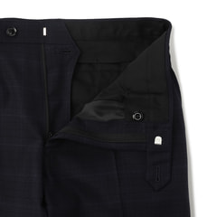 コンフォートスーツ 段返り3つボタン 紺チェック スリム JUNKO SHIMADA JS homme ブルーレーベル