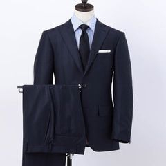 まるこ　REDA 3着 金のスーツ REDA 段返り3つボタン 紺チェック スリム JUNKO SHIM