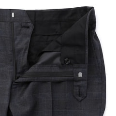 金のスーツ REDA 段返り3つボタン グレーグレンチェック スリム JUNKO