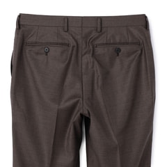 金のスーツ REDA 段返り3つボタン 茶フランネル無地 スリム JUNKO S