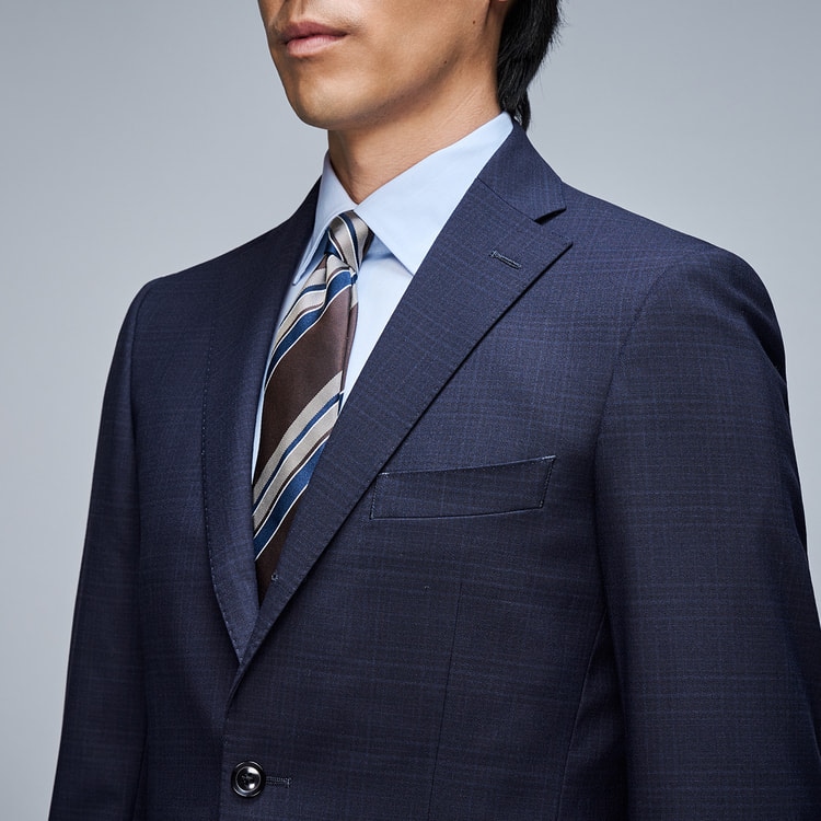 ジュンコ　シマダ　シングル段返り３ボタン　スーツ（A4） コンフォートスーツ 段返り3つボタン スリーピース 紺無地調 スリム