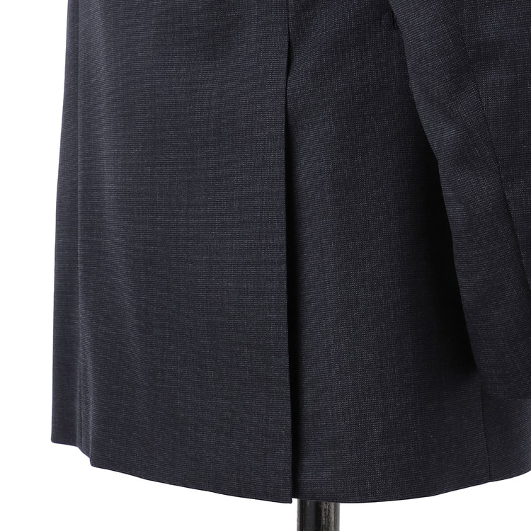 上質ストレッチスーツ 段返り3つボタン スリーピース 紺無地 JUNKO SHI