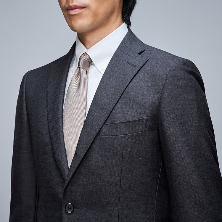 ジュンコシマダ メンズ スーツ スリーピース シルク混 グレー 段返り3